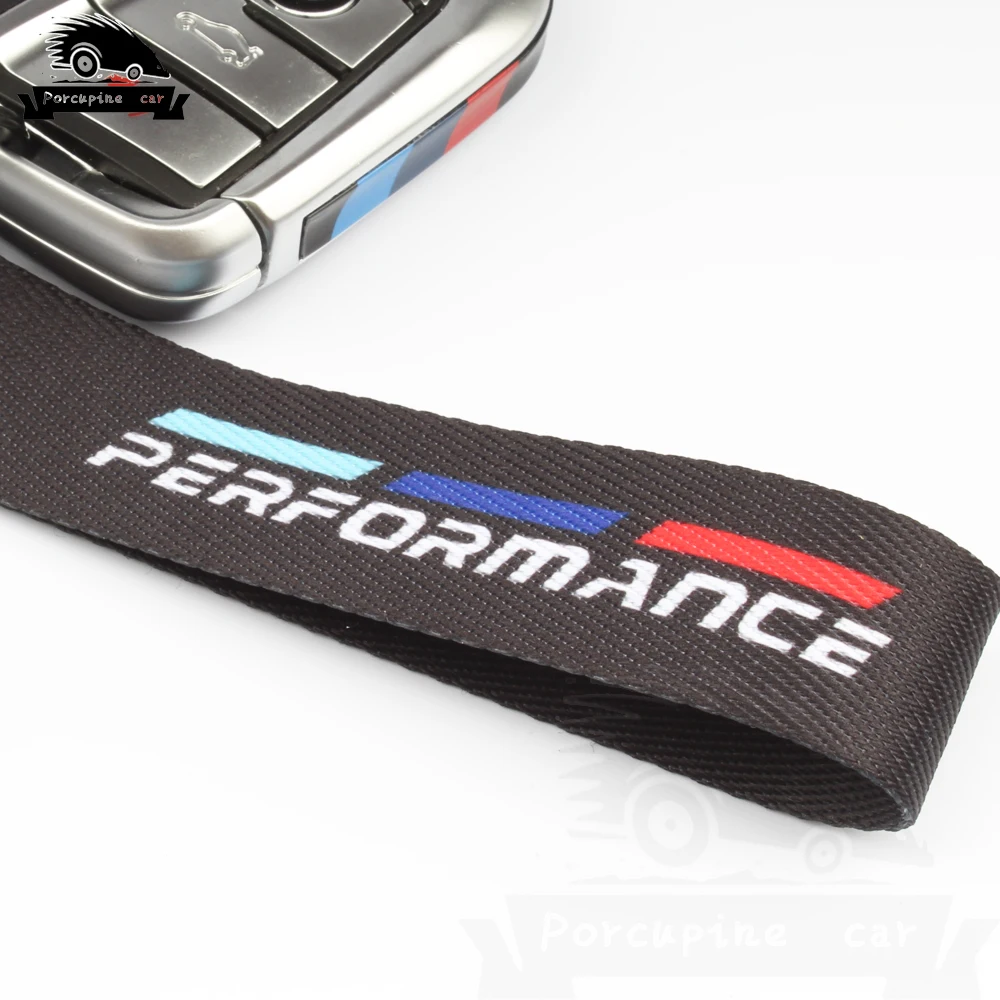 

Lastest design Nylon key ring car key chain for BMW M Performance 1 3 5 6 7 X1 X3 X5 X6 E46 E39 E36 E90 E30 F10 F30 Car Styling