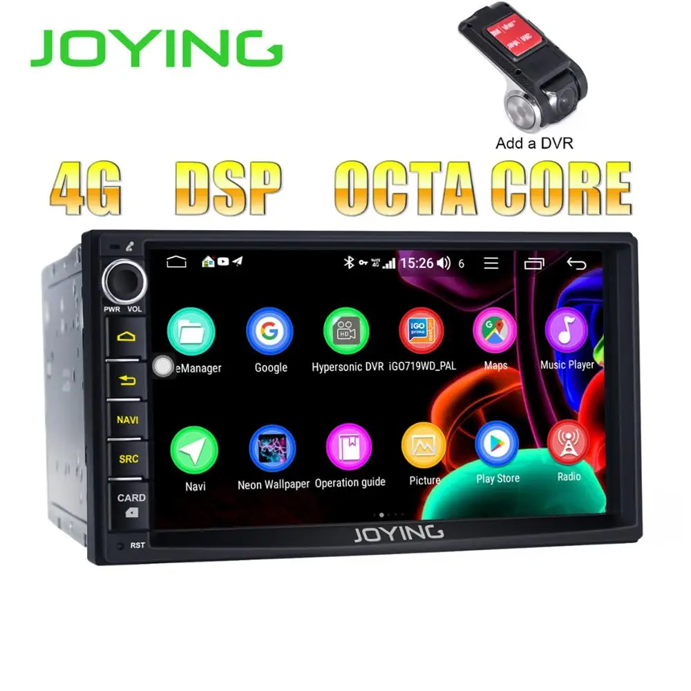 Add DVR Двойной 2Din " Восьмиядерный 4 Гб+ 64 Гб головное устройство Android 8,1 Универсальное автомобильное радио стерео музыкальный плеер Встроенный 4G модуль DSP Carplay - Цвет: Add DVR
