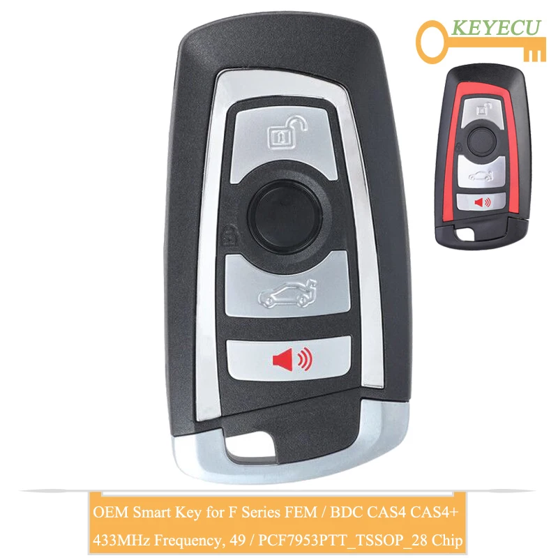 KEYECU OEM умный пульт дистанционного управления для 2011 2017 BMW F серии FEM / BDC CAS4 + Fob 4