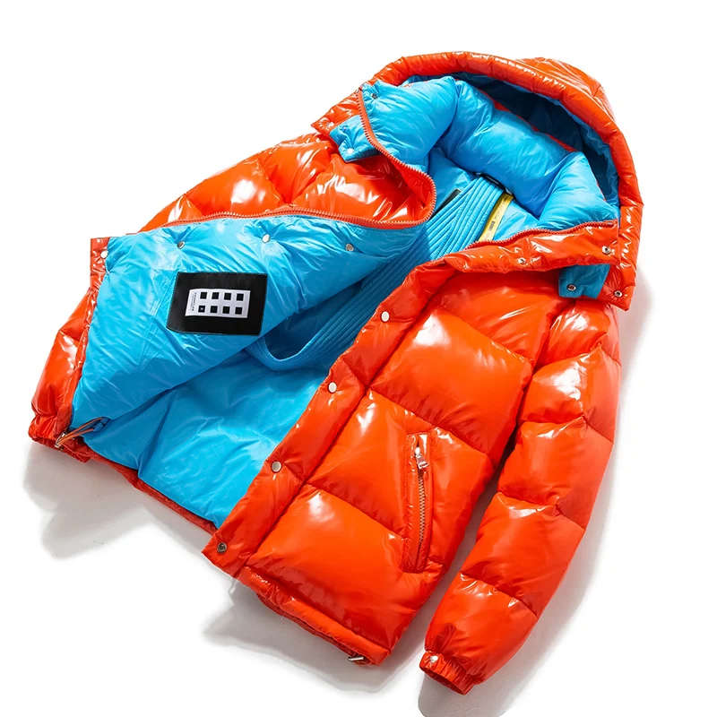 2021 New Winter Men's Bright Face Short Thick Down Jacket Men's Handsome and Warm Trendy Brand Jacket Down Jacket Men S-3XL