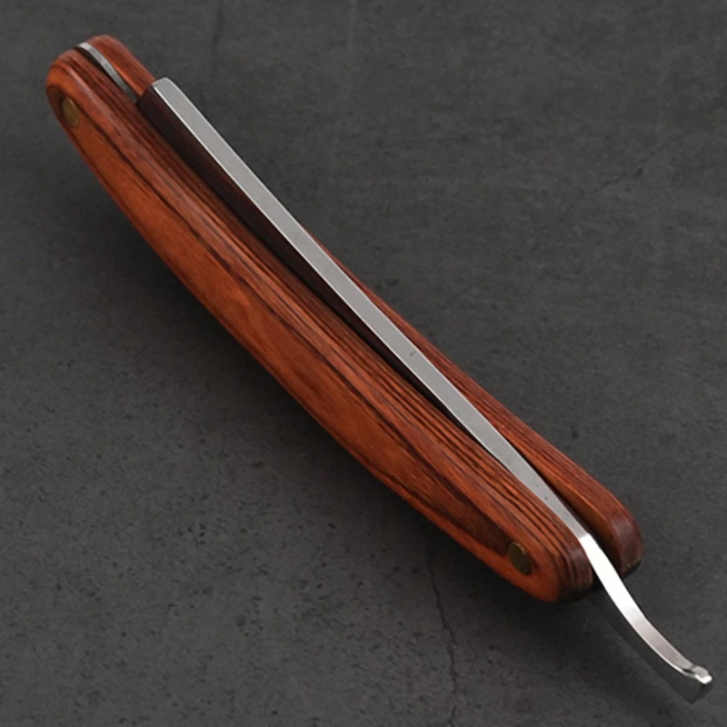 Винтажный Старый стиль прямой край стальная Парикмахерская бритва складной нож