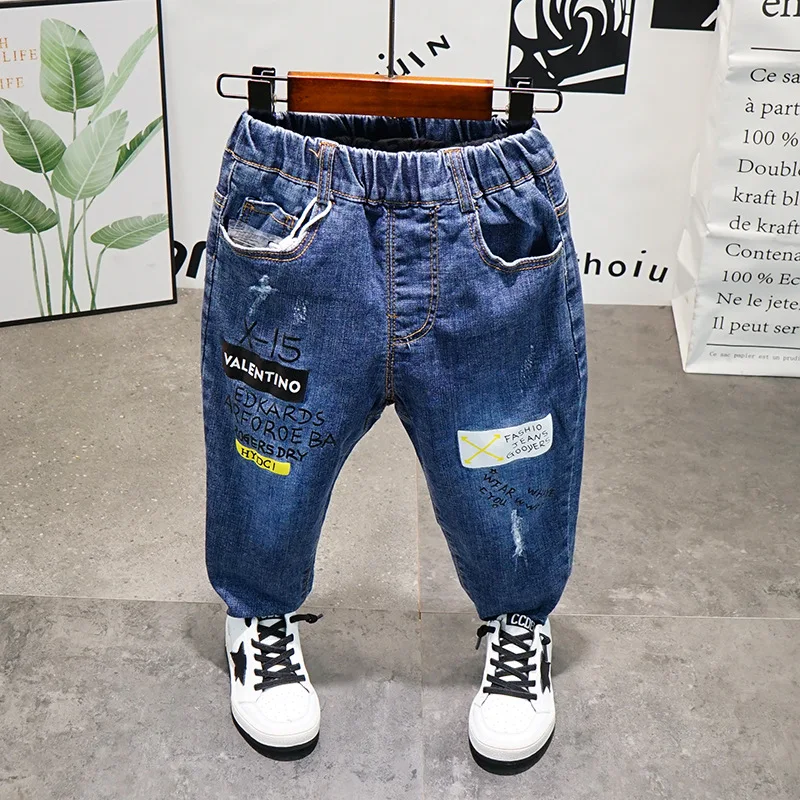 Бесплатная доставка 2020 Детская джинсовая одежда для мальчиков Повседневные