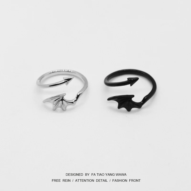 

Pterodactyl is a European and American punk style angel devil wing lovers ring