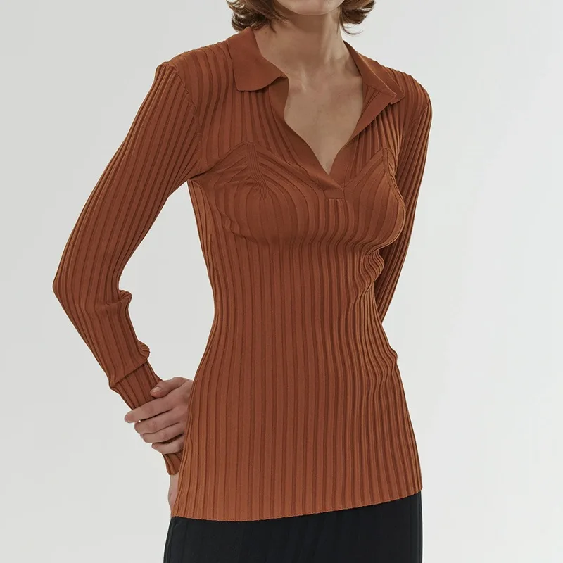 

Women Sweater 2020 Spring/Summer V-neck Slim Sleeve Sweater Women
