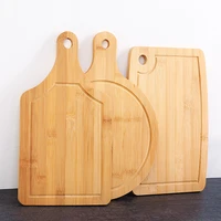 wooden cutting board kitchen cutting board with handle solid wood food board pizza bread fruit can hang cutting board wf