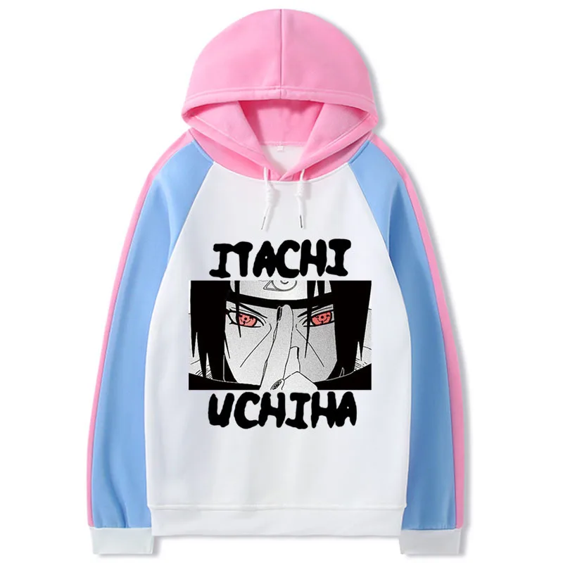 

Japan Anime Cartoon Color Block Hoodie Men/Women Print Loose Retro Plush Clothes Street Sweatshirt Harajuku Streetwear Tees Tops