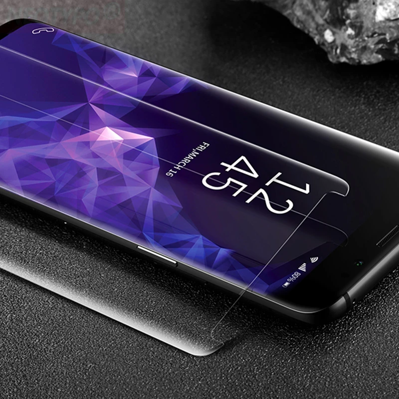Ультрафиолет закаленное стекло для samsung Note 10 8 S9 S8 S7 Edge 5D полный жидкий клей