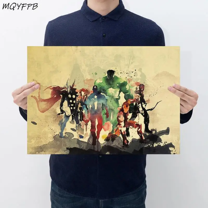 

Ink Painting Plate Kraft Movie Paper Wall Stickers Posters Decorative Paintings Household Products