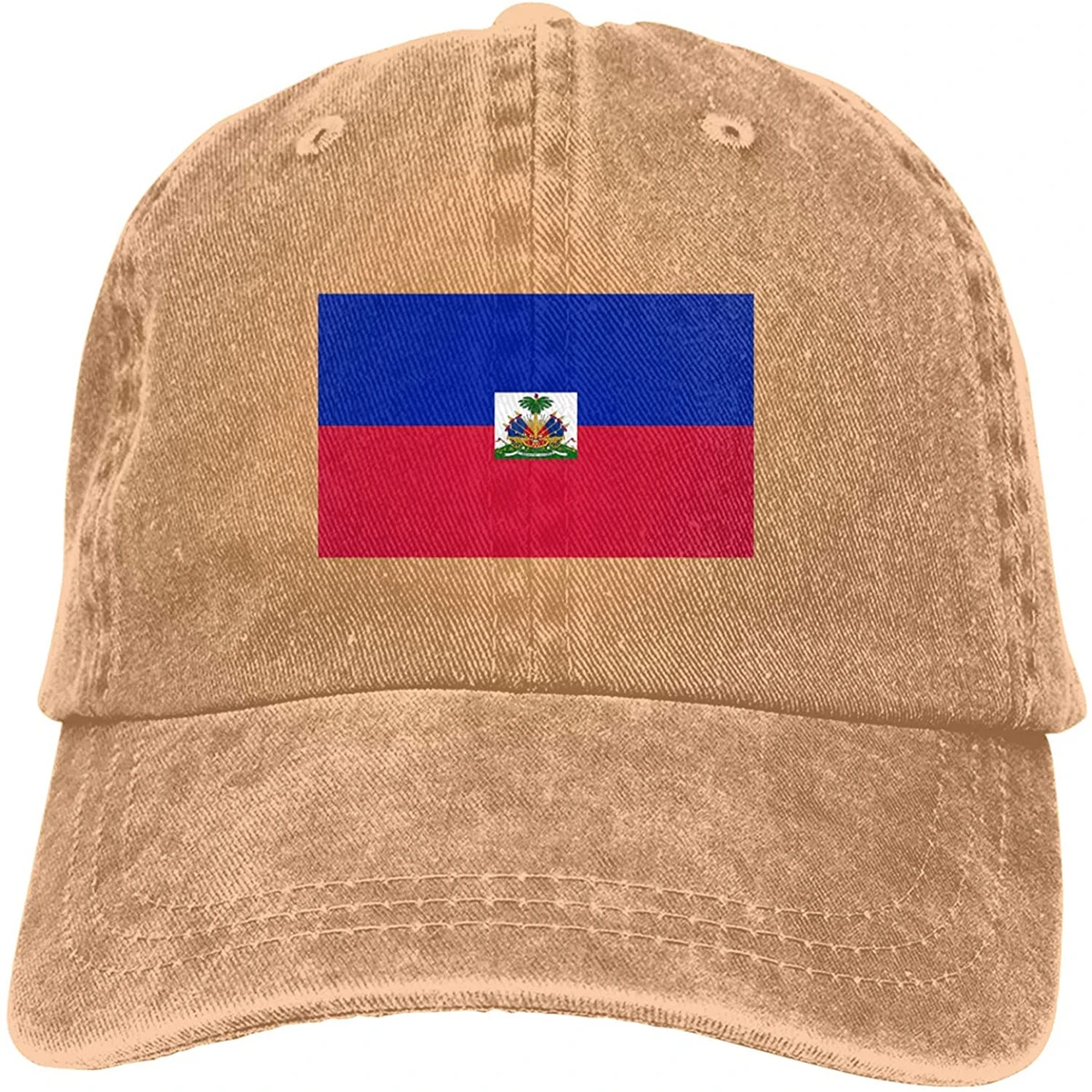 

Джинсовая кепка с флагом Гаити, хлопковая бейсболка в стиле ретро, джинсовая кепка, Регулируемая Кепка-тракер s
