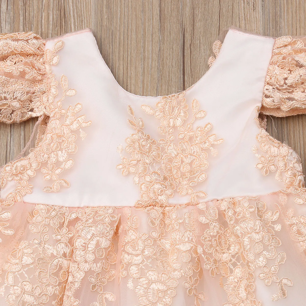 

Kids Baby Flower Girl Dress Lace Tulle Party Gown Bridesmaid Dresses Sundress