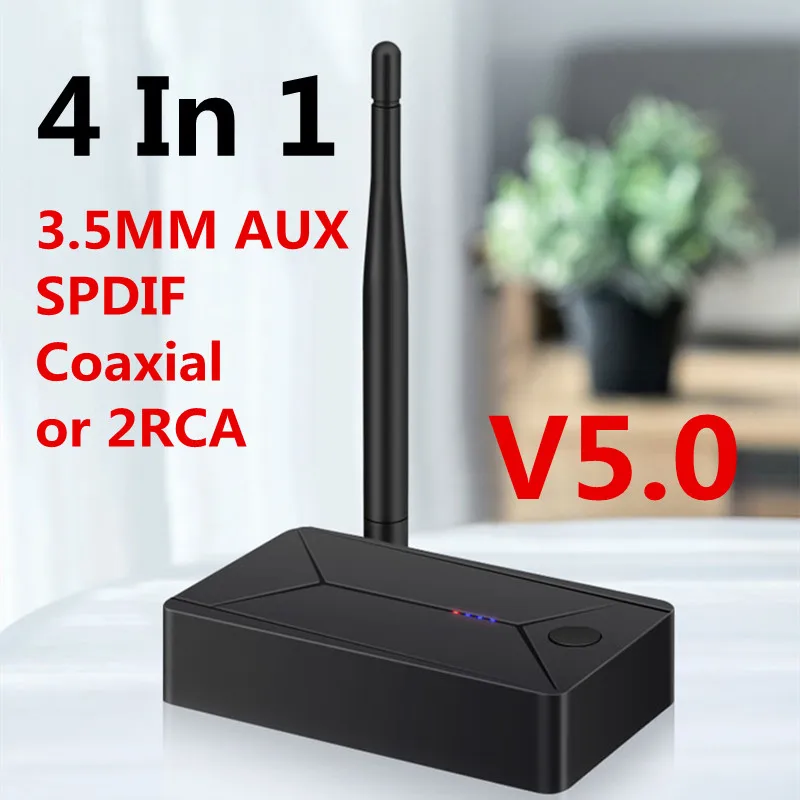 Bluetooth 5 0 аудио передатчик 3 мм AUX разъем RCA USB коаксиальный Оптический стерео