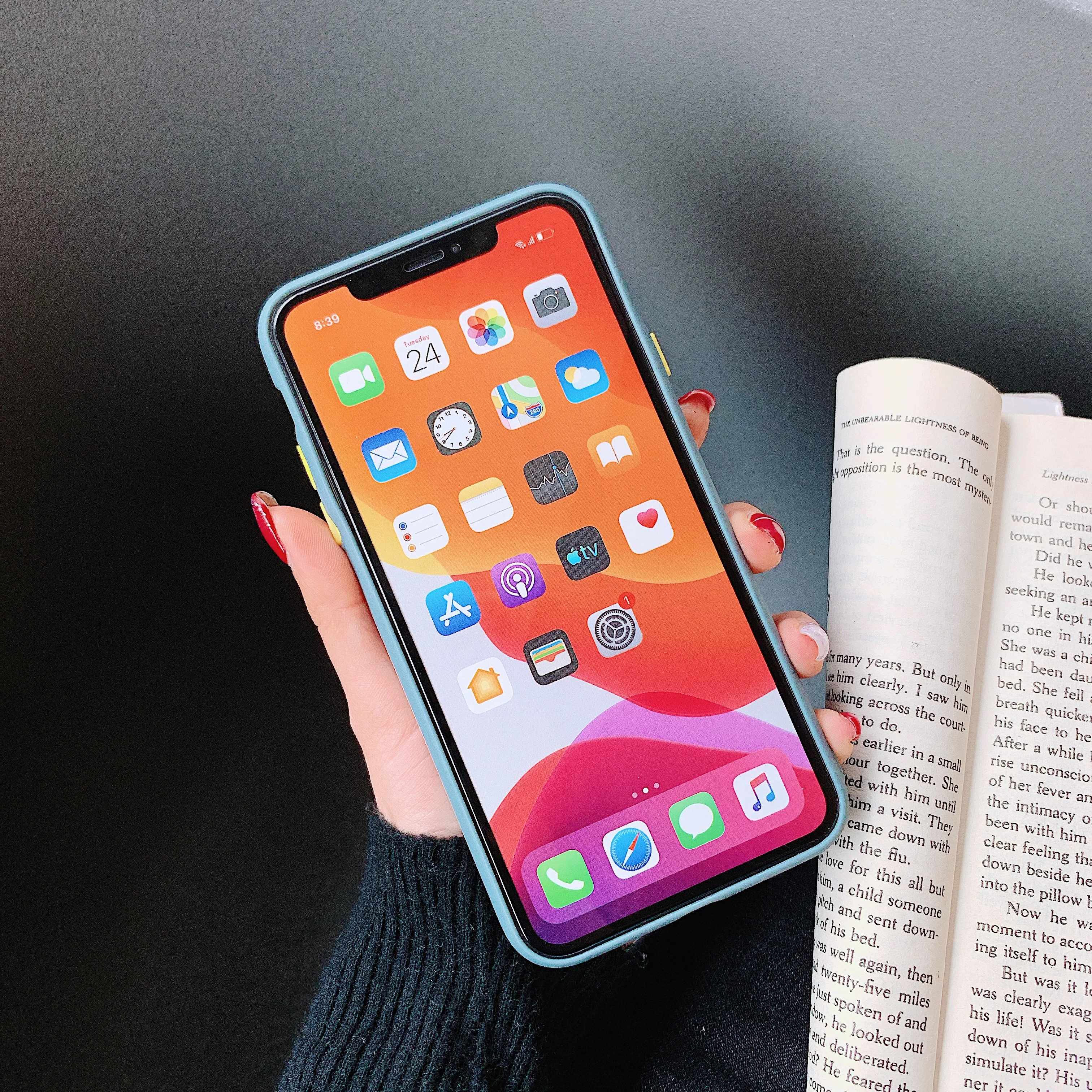 Цветной прозрачный чехол для телефона iPhone 11Pro X XR XS Max 8 7 6 6S Plus прозрачная акриловая