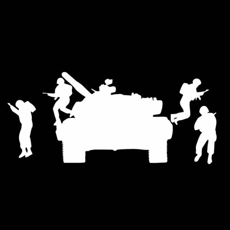 YJZT 16 8 см * 7 4 Ослепительная военная колесница Танк автомобиль и солдаты виниловая