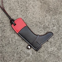 diy fashion designer pu faux leather boot keychain pendant for women ladies bag charm accessories ornament gifts