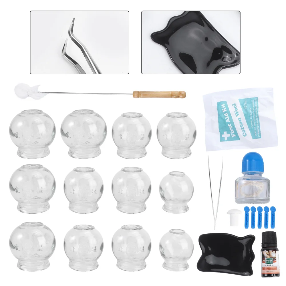 

12pcs Vacuum Massager Suction Cupping Glasses Cupping Therapy Supplies