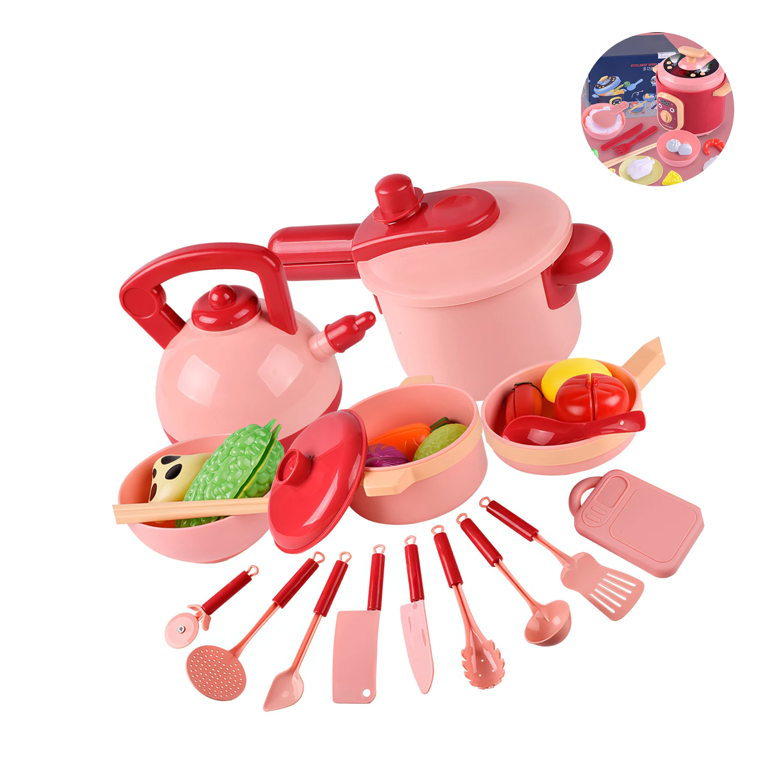 

16PCS Children Pretend Role Playing House Toy Simulation Cutting Fruit Plastic Vegetables Food Kitchen Kids Educational Toys