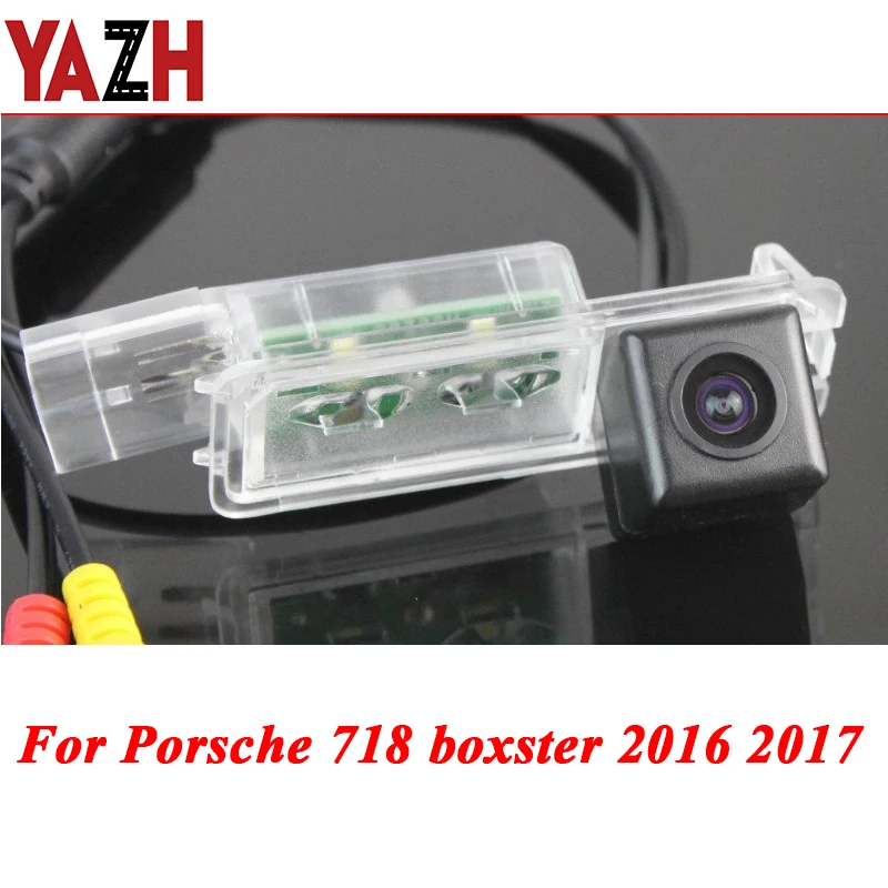 

Автомобильная камера заднего вида для Porsche 718 boxster 2016 2017 парковочная камера заднего вида HD CCD RCA NTST PAL подсветка номерного знака