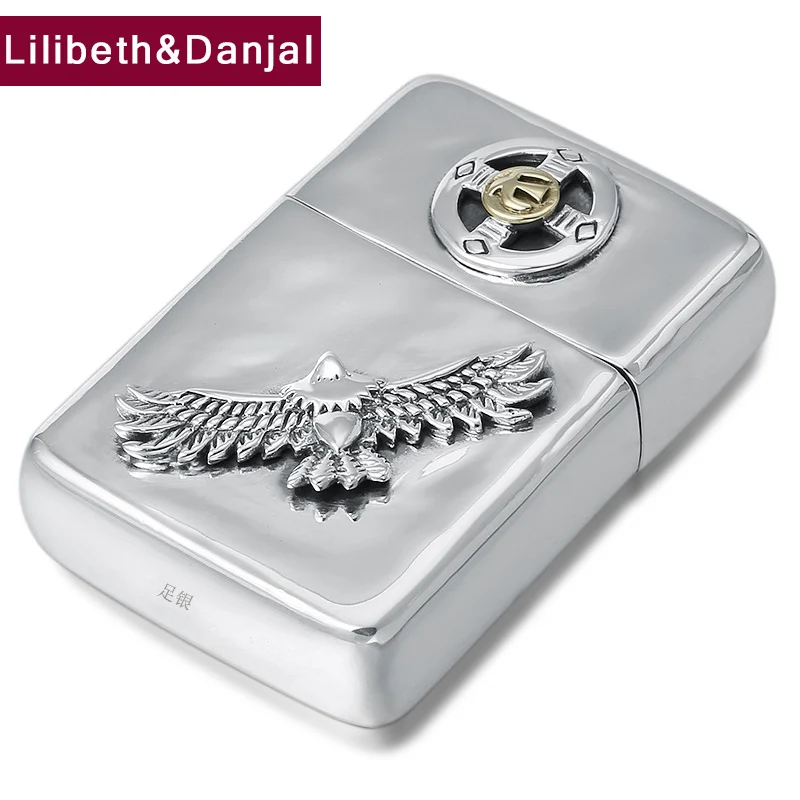 Для женщин мужчин кулон Настоящее S990 стерлингового серебра Летающий перо орла