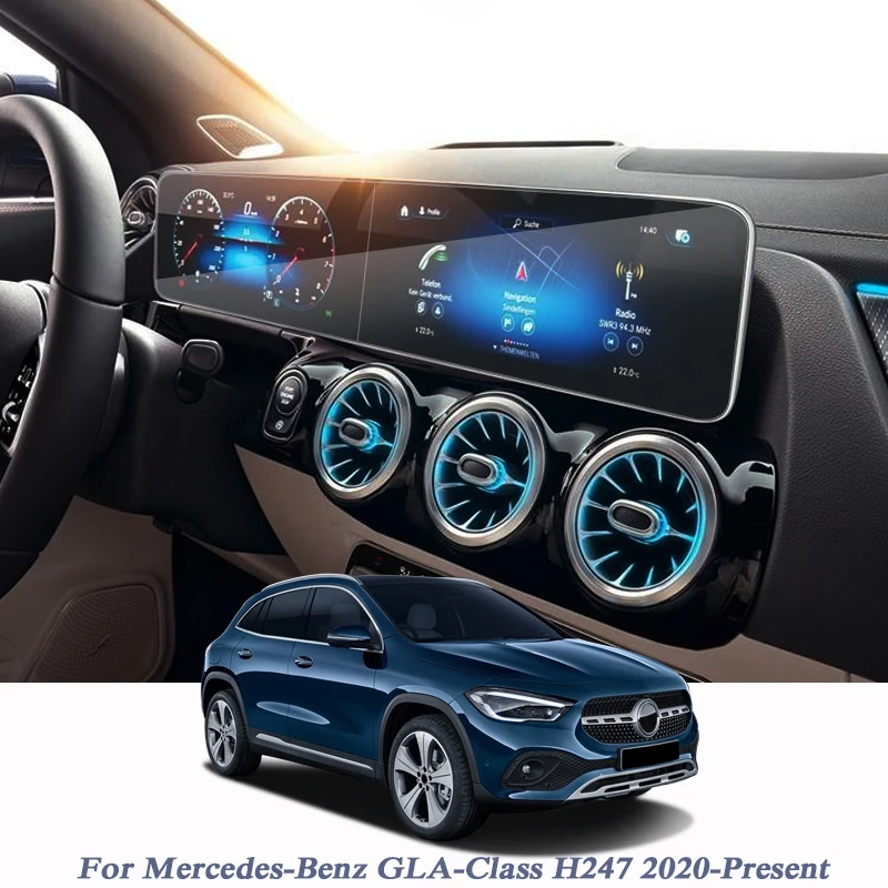 Стайлинг автомобиля для Mercedes Benz GLA Class H247 2020 Настоящее стекло экрана GPS навигации