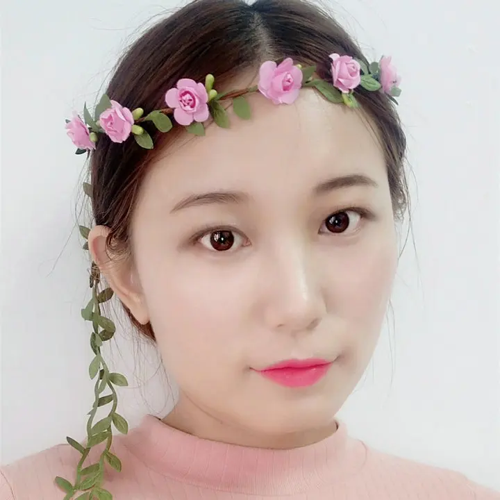 Цветочная корона для волос цвета слоновой кости повязка на голову в стиле хиппи