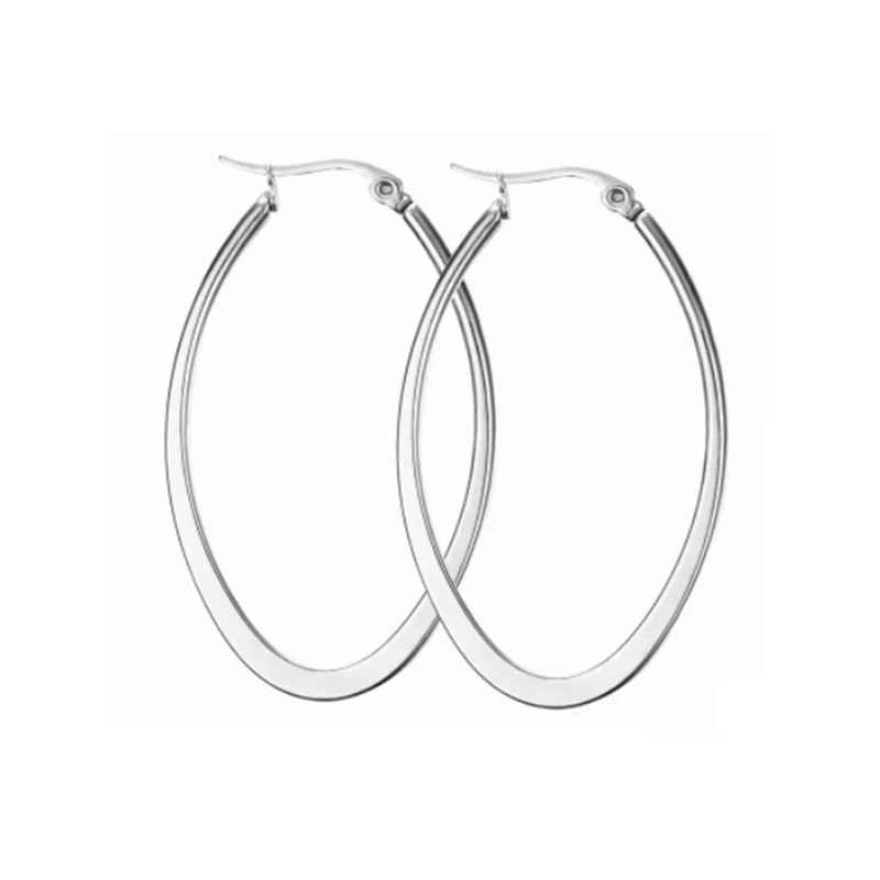 

Women's metal titanium steel gold earrings temperament large hoop earrings