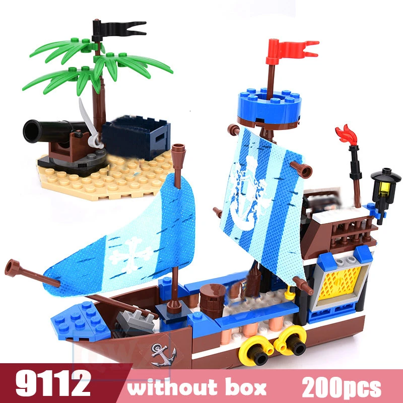 Наборы моделей DIY Пираты Замок фигурки Карибского моря строительные блоки