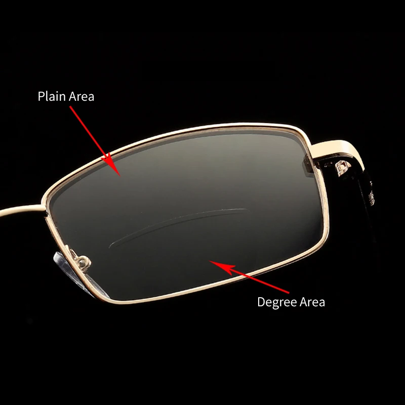 Мужские бифокальные очки для чтения с плоским верхом в деловом стиле пресбиопии