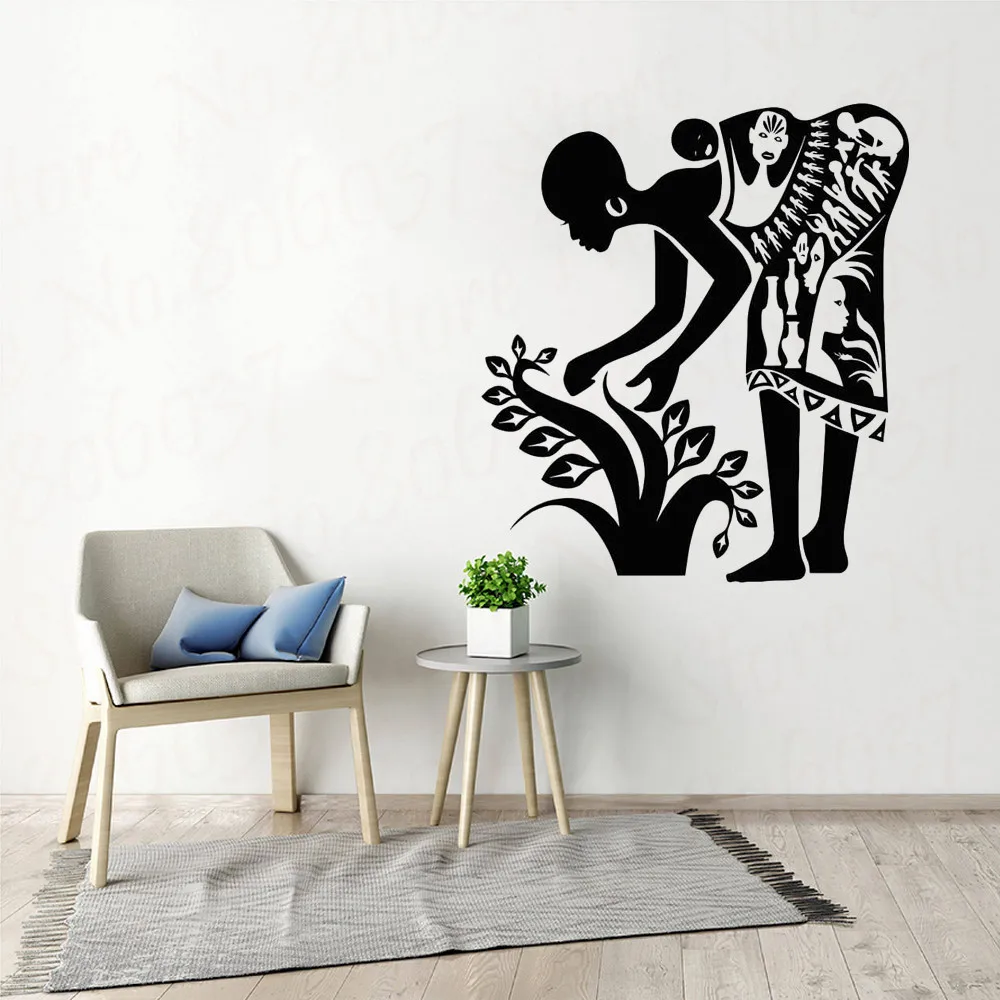 Африканская женская домашняя наклейка дизайн интерьера художественная офисные