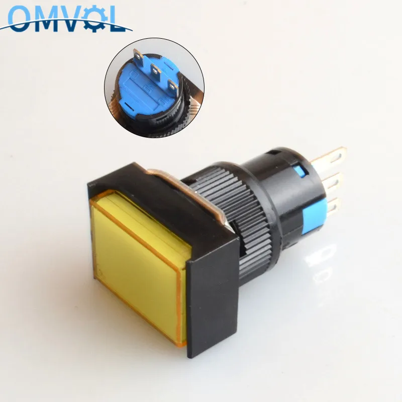 1 шт мгновенные и самоблокирующиеся кнопочные переключатели 16 мм