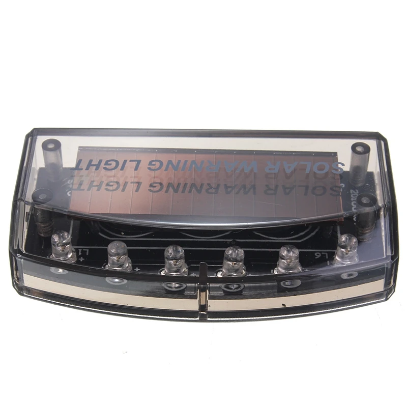 

1Pcs 6LED Car Windshield Emergency Strobe Solar Energy Flasher Light Police Flashing Warning Lights Fog Lamp Safety