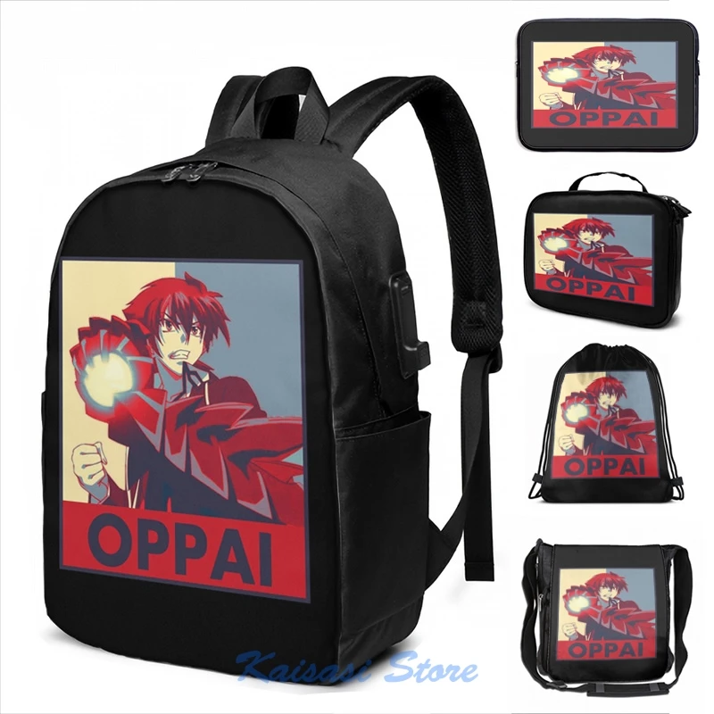 Рюкзак DxD Issei для мужчин и женщин школьный ранец старшей школы с USB зарядкой Pop Art