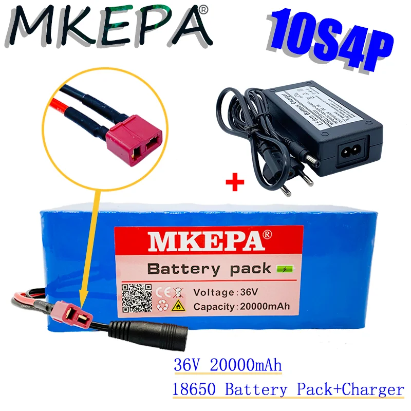 

2021 Original 36V battery 10S4P 20Ah battery pack 1000W high power battery 42V 20000mAh Ebike electric bike BMS+42V2A Charger