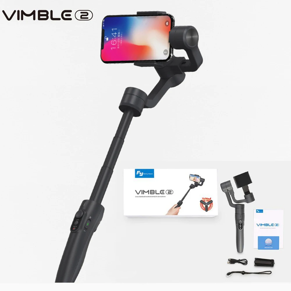 Feiyutech Vimble 2 три оси смартфон Gimbal выдвижной селфи стабилизатор для iPhone X GoPro 6 5 samsung VS