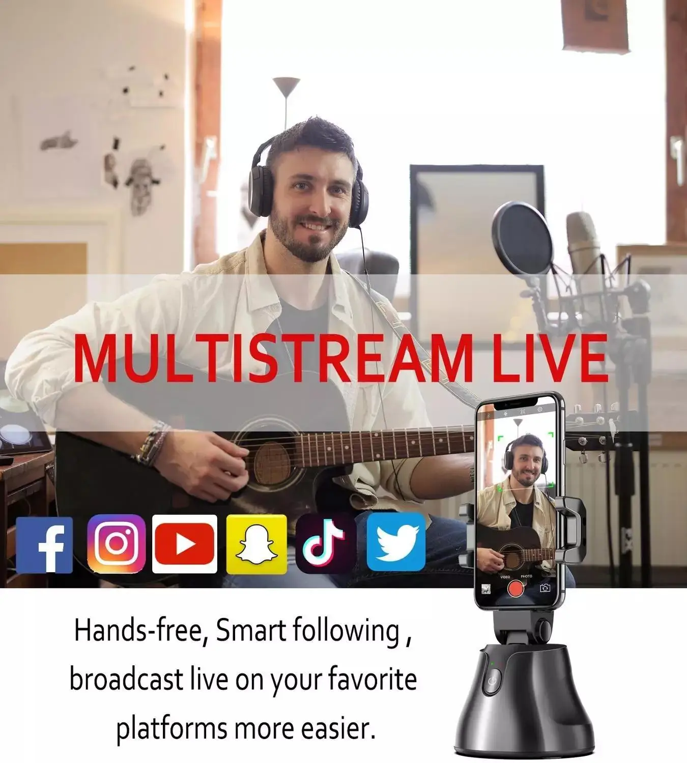 Автоматическая умная селфи Палка с Bluetooth для съемки держатель отслеживания