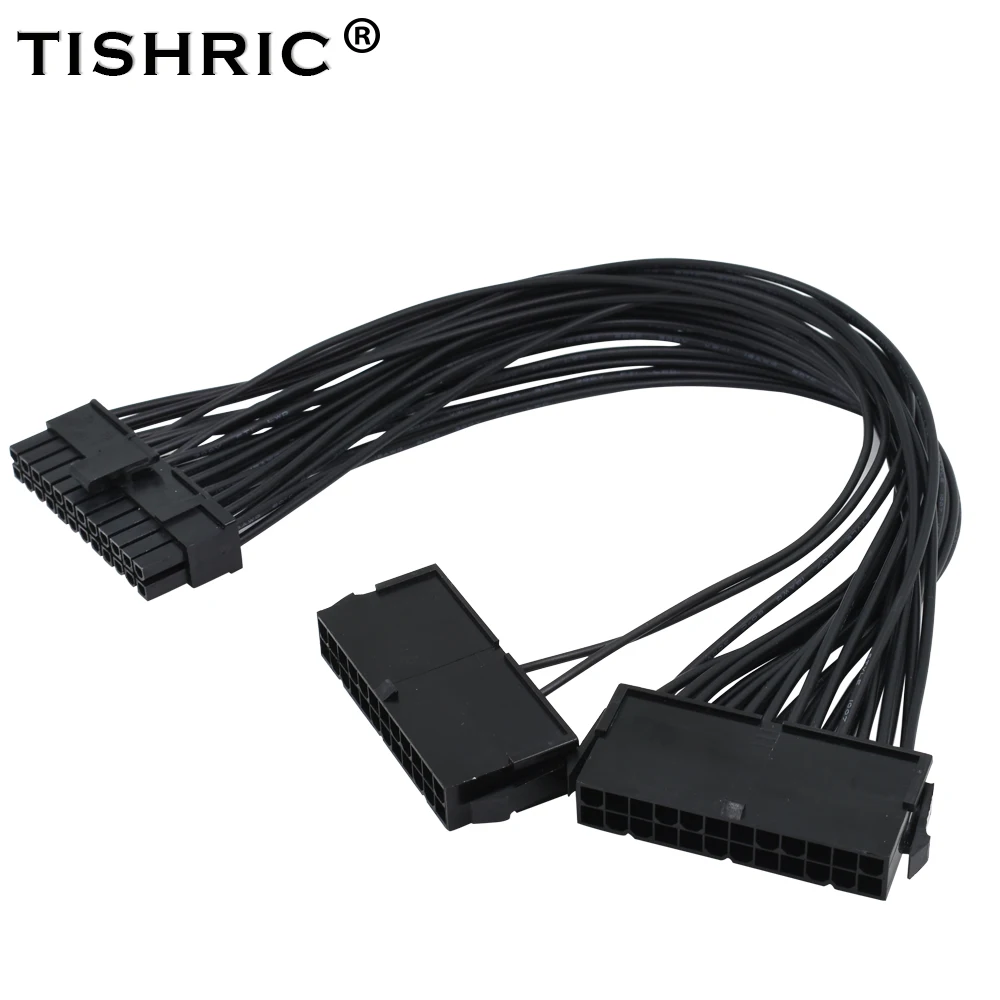 TISHRIC PC Block Synchronizer 24 Pin Power Supply Adapter ATX 20+4 24Pin Dual Psu Extension Cable | Компьютеры и офис