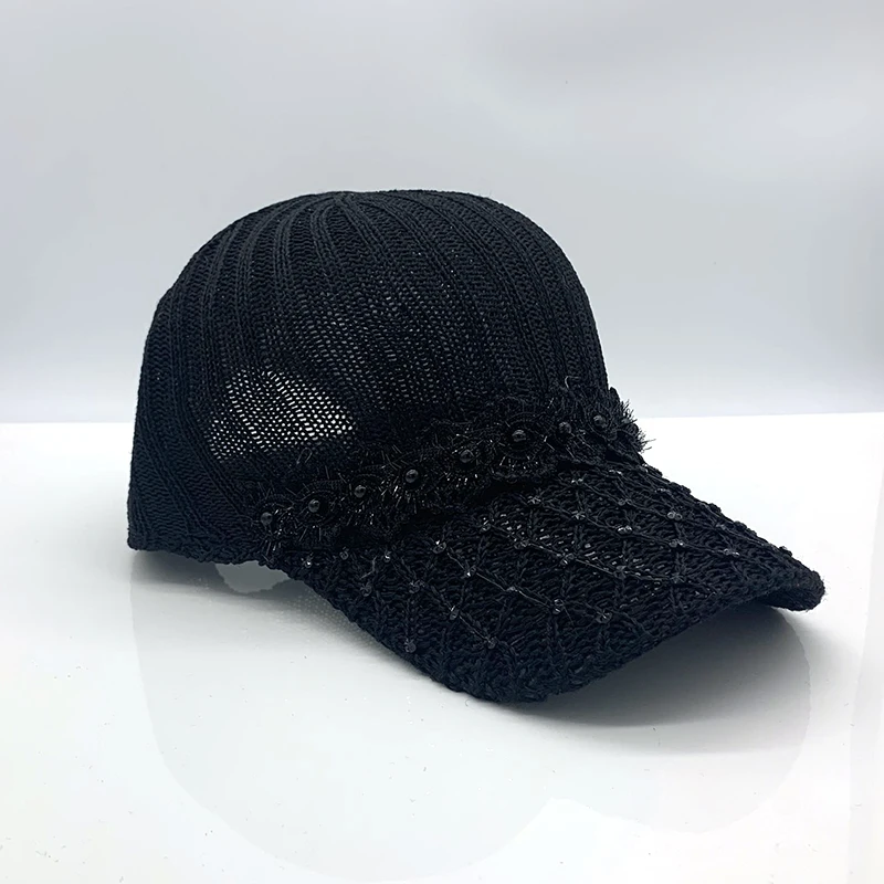Women Summer Baseball Cap For Women Rhinestone Breathable Mesh Hat Girls Snapback Hip Hop Fashion Female Caps Adjustable