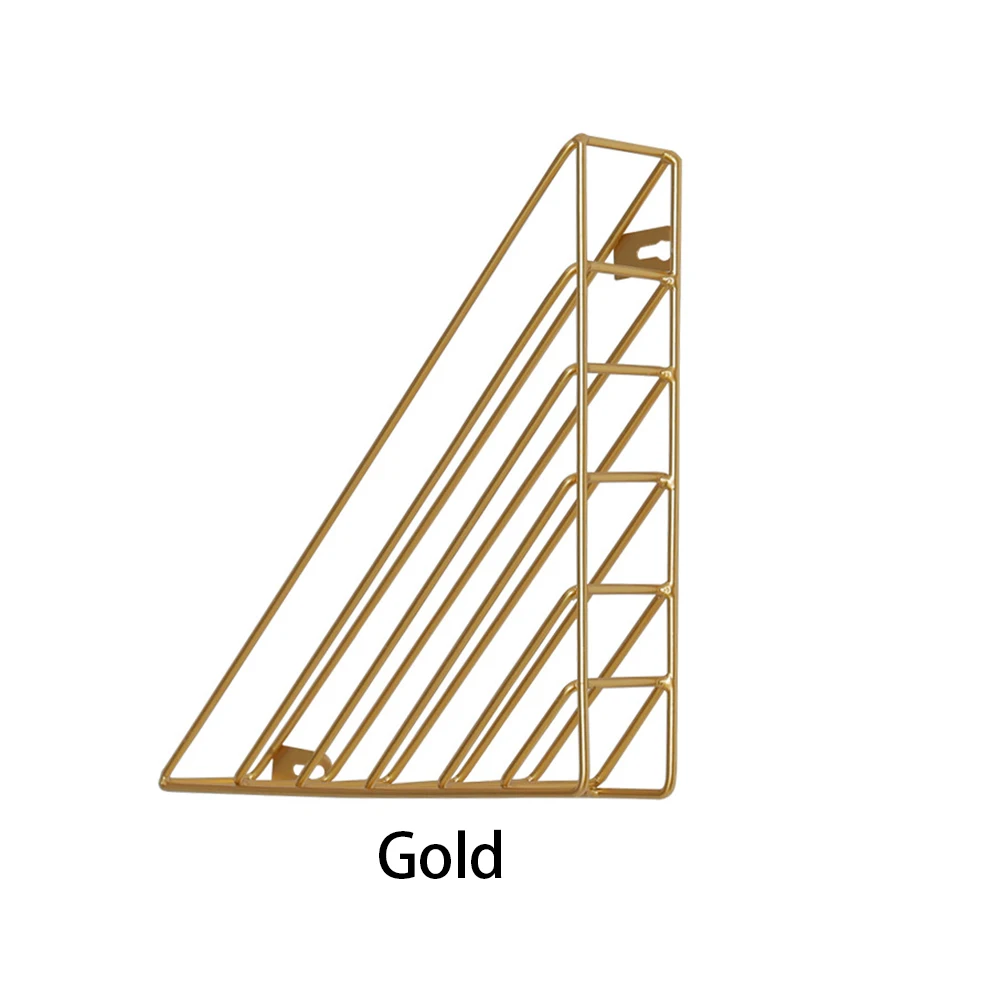 B gold Новинка, горячая Распродажа, портативная модная корзина для хранения, портативная настенная вешалка для хранения, железный Настольный держатель для журналов, газет - Цвет: B gold