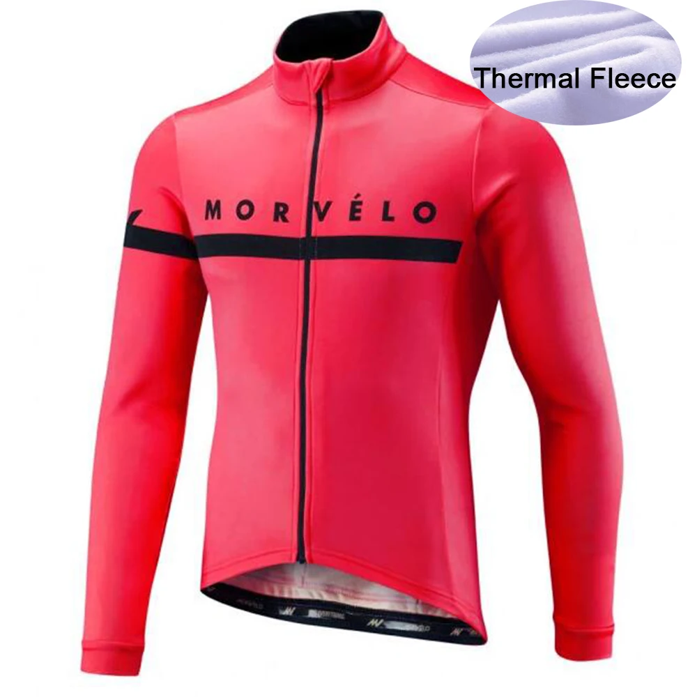 

2019 New Morvelo Men Winter Thermal Fleece Long Sleeve Cycling Jersey Clothing Sportswear Mountain Bike Cycling Clothes