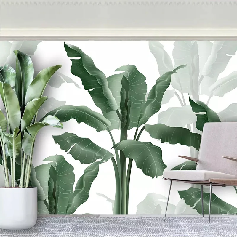 3D фотообои на заказ роспись вручную банановые листья настенное украшение для
