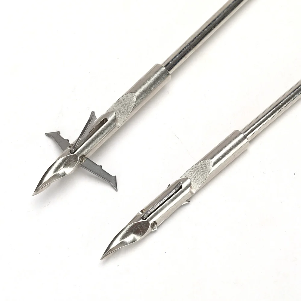 Новый стиль 16,5 см нержавеющая сталь Bow Fishing Slingshot Arrow Head Broad Heads Arrowheads Hunting Tips On.