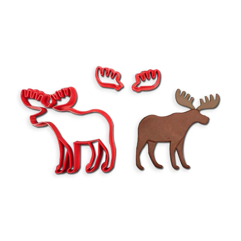 Рождественское животное красный нос северный олень красная лицевая силуэт