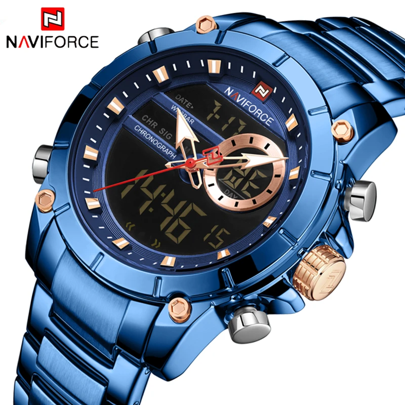 NAVIFORCE часы Топ люксовый бренд мужские спортивные военные водонепроницаемые