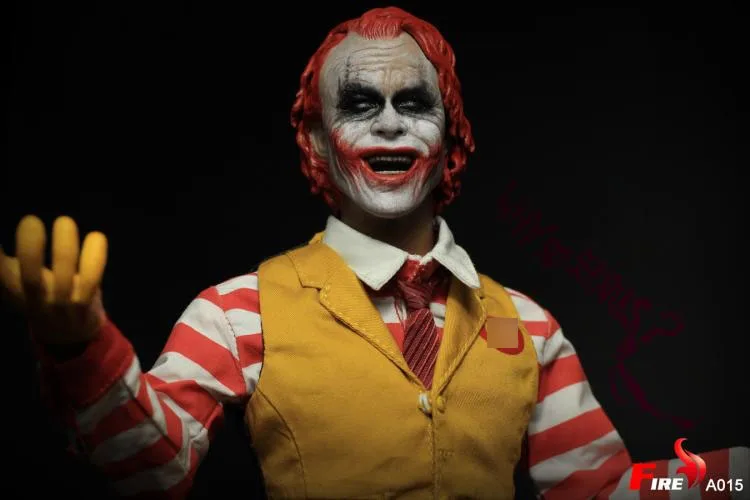 

1/6 Full set Clown JOKER of Hamburger Uncle Ver. W Two Head A015 Male Action Figure Per-Sale