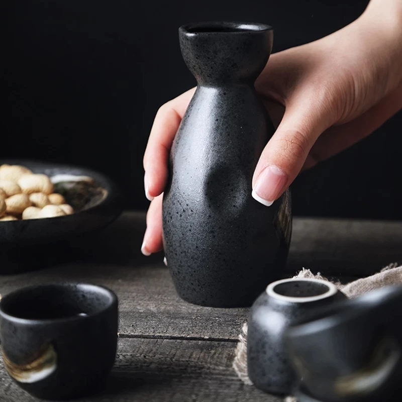 New Japanese Sake Cup Pot Ceramic Set Hand Painted Flagon Wine Ceramics 1 4 Cups Jug Spirits Liquor Gift | Дом и сад