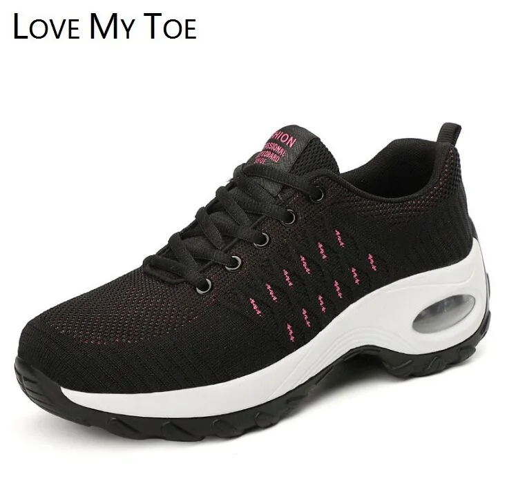 Женские сетчатые кроссовки на танкетке повседневные дышащие с рыбьими чешуями