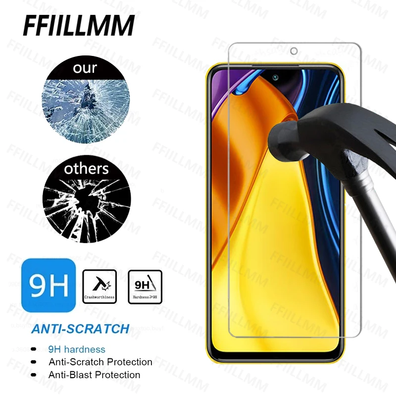3 шт./лот Защитное стекло для Xiaomi Poco M3 Pro 5G Закаленное стекло Mi M2 X3 X2 Пленка полного покрытия экрана