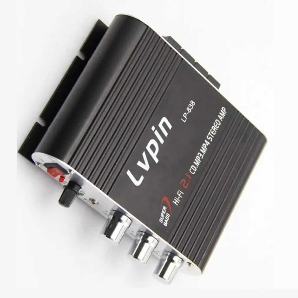 Усилитель мощности Lepy LP-838 Hi-Fi 2 1 MP3 радио аудио стерео бас динамик усилитель плеер