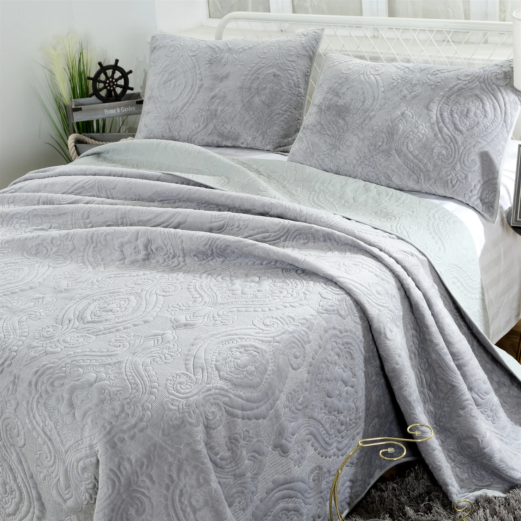 Бесплатная доставка 3 шт. переднее бархатное и заднее хлопковое серое лоскутное