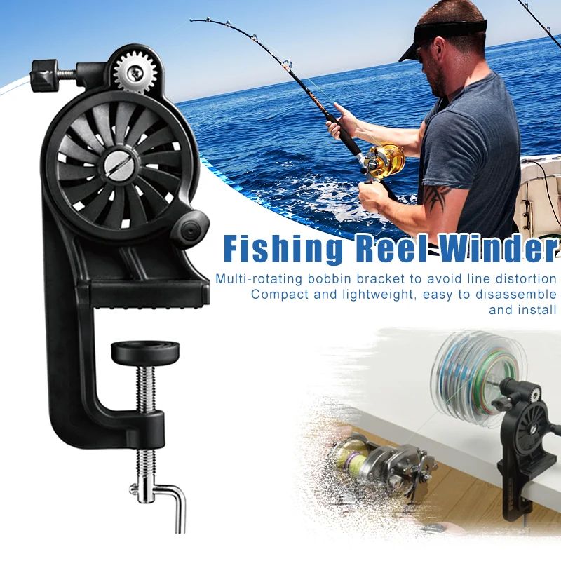 

Portable Fishing Line Winder Spooler Machine Multi-Function Fast Spin Reel Tools &T8