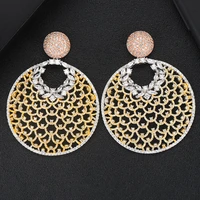 larrauri brand luxury round hellow pendant earrings refined elegant for women daily party show bridal wedding earring jewelry